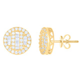 10 kt Gold Earrings With Moissanite Ctw 0.736